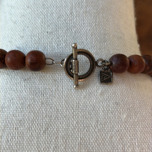 Silpada Wood & Turquiose Bead Necklace RETIRED - Picture 6 of 7